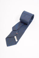 Krawatte Navy Green Dots